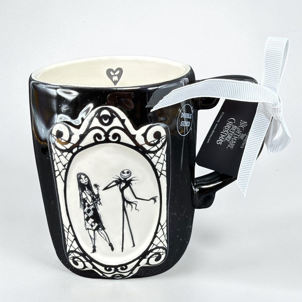 Rae Dunn Nightmare Before Christmas Jack Sally Mug Love You To Death Black NEW